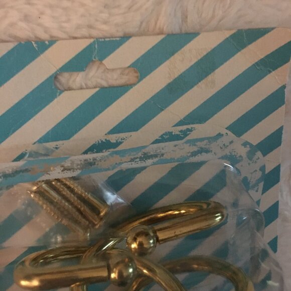 NWT Bouclair Vintage Metal Gold Spiral Curtain Brackets - Picture 3 of 4